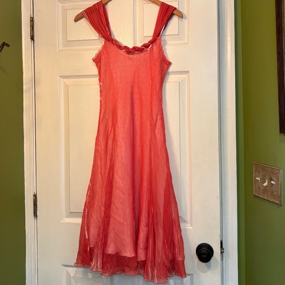 Komarov Dresses & Skirts - Tie Back Orange Dress